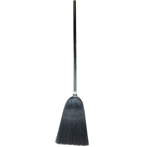 Light Industrial Upright Broom, 100 Percent Black Corn Fill, 56″ Overall Length - Exact Tooling