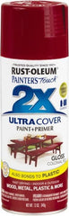 Rust-Oleum - Colonial Red, Gloss, Enamel Spray Paint - 8 to 12 Sq Ft per Can, 12 oz Container - Exact Tooling
