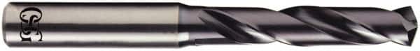 OSG - 6.2mm 140° Solid Carbide Screw Machine Drill Bit - WD1 Finish, 34mm Flute Length, 79mm OAL - Exact Tooling