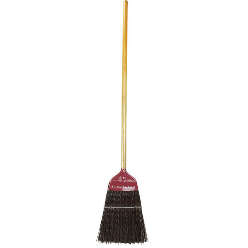 Metal Cap Upright Broom, Brown Poly Fill, 55″ Overall Length - Exact Tooling