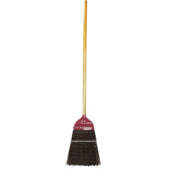 Metal Cap Upright Broom, Brown Poly Fill, 55″ Overall Length - Exact Tooling