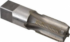 Reiff & Nestor - 3/8-18 NPS Thread, 4 Flute Standard Pipe Tap - 2-9/16" OAL, 1-1/16" Thread Length, 0.7" Shank Diam, Bright Finish, High Speed Steel - Exact Tooling