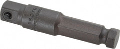 Proto - 3/8" Square Size Hex to Square Adapter - 7/16" Hex Drive, 2-3/4" OAL - Exact Tooling