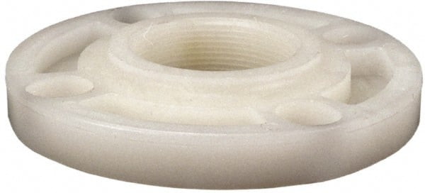 NIBCO - 2" Pipe, 6" OD, PVDF Threaded Pipe Flange - Schedule 80, Natural - Exact Tooling
