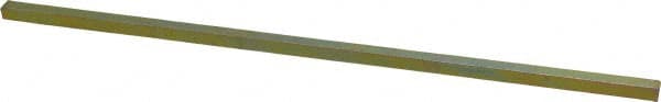Precision Brand - 12" Long, Gold Dichromate-Plated Key Stock - Medium Carbon Steel - Exact Tooling