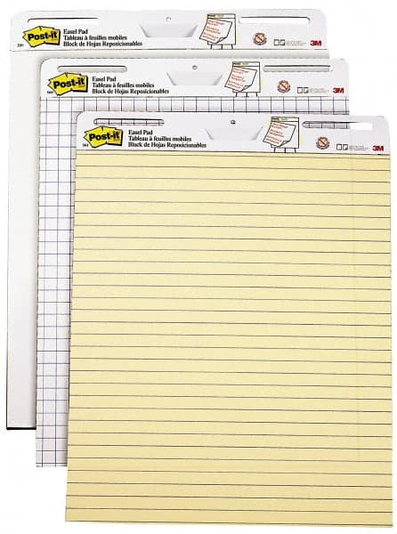3M - Faint Blue with 1 Inch Grid, 25 x 30 Inch Sheets, 30 per Pad, 2 per Carton, Easel Pad - For Use with Easel Pad Holders - Exact Tooling
