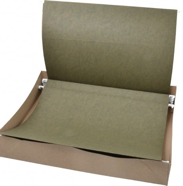 UNIVERSAL - 9-1/2 x 11-3/4", Letter Size, Green, Hanging File Folder - 1/5 Tab Cut Location - Exact Tooling