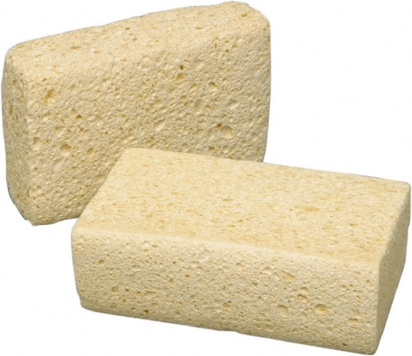 Ability One - 6-1/4" Long x 2-1/8" Wide x 1" Thick Scouring Sponge - Nonabrasive, Tan - Exact Tooling