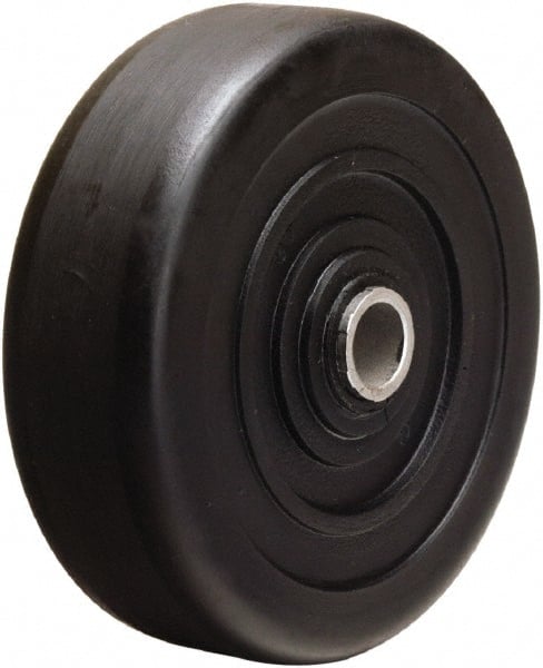 Hamilton - 4 Inch Diameter x 1-1/4 Inch Wide, Hard Rubber Caster Wheel - 250 Lb. Capacity, 1-1/2 Inch Hub Length, 1/2 Inch Axle Diameter, Self-Lube Bearing - Exact Tooling