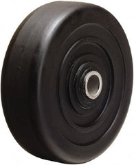 Hamilton - 4 Inch Diameter x 1-1/4 Inch Wide, Hard Rubber Caster Wheel - 250 Lb. Capacity, 1-1/2 Inch Hub Length, 1/2 Inch Axle Diameter, Self-Lube Bearing - Exact Tooling