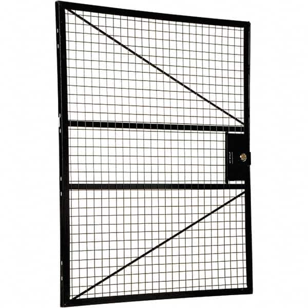 Vestil - 4' Long x 5' High, Black Hinged Door - Exact Tooling