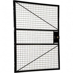 Vestil - 4' Long x 5' High, Black Hinged Door - Exact Tooling