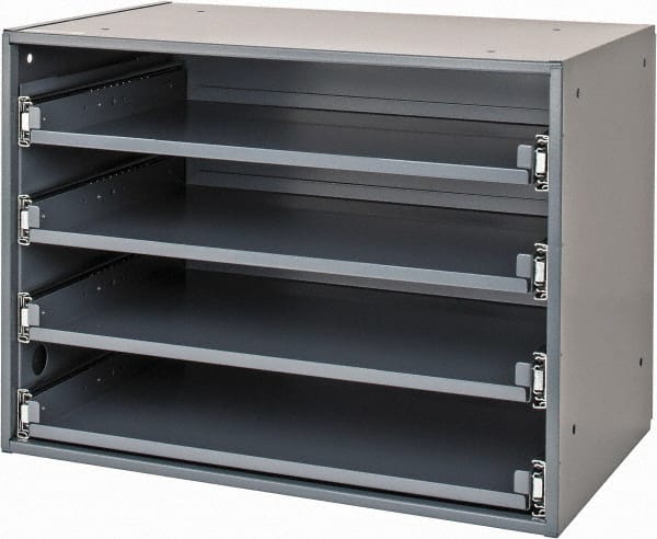 Durham - 4 Drawer, Small Parts Heavy Duty Bearing Slide Rack Cabinet - 12-1/2" Deep x 20" Wide - Exact Tooling