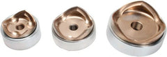Greenlee - 10 Piece, 2-1/2 to 4" Punch Hole Diam, Hydraulic Knockout Set - Round Punch, 10 Gage Mild Steel - Exact Tooling