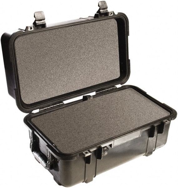 Pelican Products, Inc. - 12-47/64" Wide x 12-3/4" High, Clamshell Hard Case - Black, Polypropylene - Exact Tooling