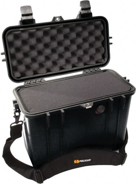 Pelican Products, Inc. - 8-23/32" Wide x 13-5/32" High, Top Loader Case - Black, Polypropylene - Exact Tooling