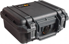 Pelican Products, Inc. - 9-11/16" Wide x 4-7/8" High, Clamshell Hard Case - Black, Polypropylene - Exact Tooling