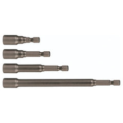 Nut Setter 1/4 × 6″ OAL Magnetic on 1/4″ Hex Drive - Exact Tooling