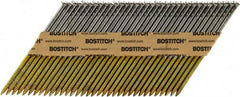 Stanley Bostitch - 12 Gauge 0.113" Shank Diam 2-3/8" Long Framing Nails for Power Nailers - Steel, Bright Finish, Ring Shank, Angled Stick Paper Tape Collation, Round Head - Exact Tooling