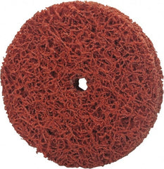 Norton - 6" Extra Coarse Grade Aluminum Oxide/Ceramic Deburring Disc - 1/4" Center Hole, Arbor Connection, Orange, 8,000 Max RPM - Exact Tooling