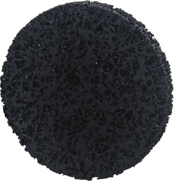 Norton - 6" Extra Coarse Grade Silicon Carbide Deburring Disc - Arbor Connection, Black, 8,000 Max RPM - Exact Tooling
