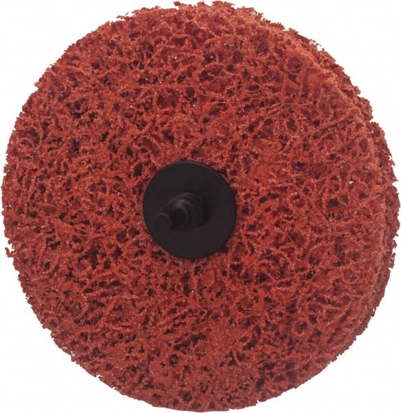 Norton - 4" Disc Diam, Ceramic Quick Change Disc - Type R Attaching System, Nonwoven, Orange, Extra Coarse Grade, 8,000 RPM - Exact Tooling