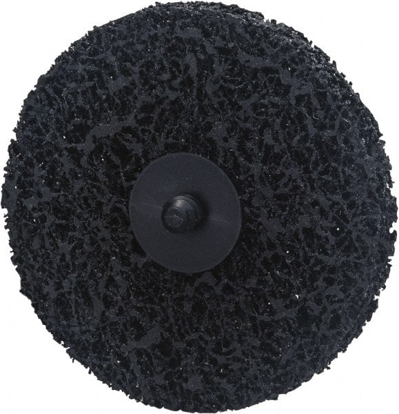 Norton - 4" Disc Diam, Silicon Carbide Quick Change Disc - Type R Attaching System, Nonwoven, Black, Extra Coarse Grade, 8,000 RPM - Exact Tooling