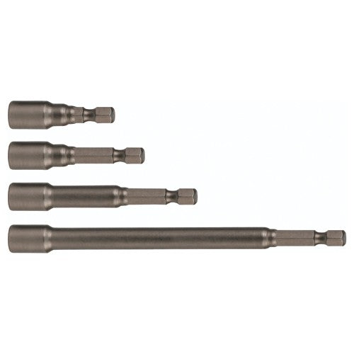 Nut Setter 3/8 × 4″ OAL Magnetic on 1/4″ Hex Drive - Exact Tooling