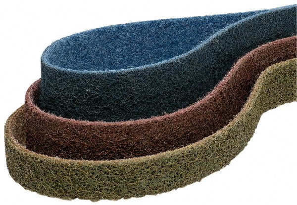 Norton - 6" Wide x 48" OAL, 120 Grit, Aluminum Oxide Abrasive Belt - Aluminum Oxide, Medium, Nonwoven, Series STE - Exact Tooling