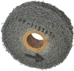 Norton - 4" Diam, 1" Face Width, 1" Center Hole, Medium Grade, Silicon Carbide Deburring Wheel - Convolute, Medium Density 4 Grade, 4,000 RPM - Exact Tooling
