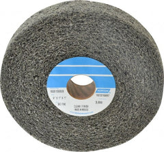 Norton - 6" Diam, 1" Face Width, 1" Center Hole, Fine Grade, Silicon Carbide Deburring Wheel - Convolute, Medium Density 4 Grade, 3,000 RPM - Exact Tooling