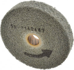 Norton - 6" Diam, 1" Face Width, 1" Center Hole, Medium Grade, Silicon Carbide Deburring Wheel - Convolute, Medium Density 4 Grade, 3,000 RPM - Exact Tooling