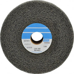 Norton - 6" Diam, 2" Face Width, 1" Center Hole, Medium Grade, Silicon Carbide Deburring Wheel - Convolute, Medium Density 4 Grade, 3,000 RPM - Exact Tooling