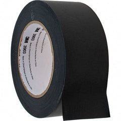 3M - 2" x 50 Yds Black Duct Tape - 6.5 mil, Rubber Adhesive, Vinyl Backing - Exact Tooling