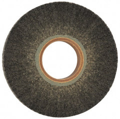 Norton - 6" Diam 220 Grit Silicon Carbide Unmounted Flap Wheel - 2" Hole, 1" Wide, Density 5, Nonwoven, Grade Fine, 3,000 Max RPM - Exact Tooling