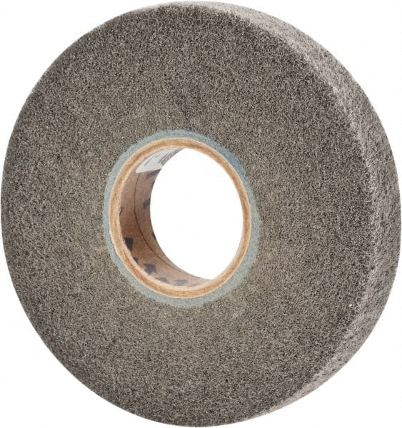 Norton - 6" Diam 360 Grit Silicon Carbide Unmounted Flap Wheel - 2" Hole, 1" Wide, Density 5, Nonwoven, Grade Very Fine, 3,000 Max RPM - Exact Tooling