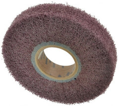 Norton - 6" Diam 120 Grit Aluminum Oxide Unmounted Flap Wheel - 2" Hole, 1" Wide, Density 5, Nonwoven, Grade Medium, 3,000 Max RPM - Exact Tooling