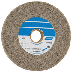 Norton - 6" Diam, 1" Face Width, 1" Center Hole, Medium Grade, Aluminum Oxide Deburring Wheel - Convolute, Medium Density 4 Grade, 4,500 RPM - Exact Tooling