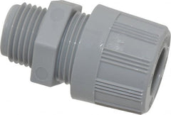 Woodhead Electrical - 3.18 to 4.749mm Capacity, Liquidtight, Straight Strain Relief Cord Grip - 1/2 NPT Thread, Nylon - Exact Tooling