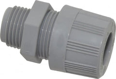 Woodhead Electrical - 7.93 to 9.53mm Capacity, Liquidtight, Straight Strain Relief Cord Grip - 1/2 NPT Thread, Nylon - Exact Tooling