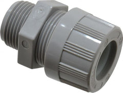 Woodhead Electrical - 14.27 to 17.45mm Capacity, Liquidtight, Straight Strain Relief Cord Grip - 3/4 NPT Thread, Nylon - Exact Tooling