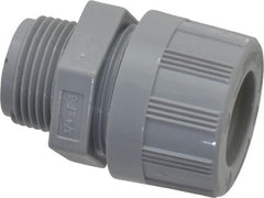 Woodhead Electrical - 17.45 to 20.62mm Capacity, Liquidtight, Straight Strain Relief Cord Grip - 3/4 NPT Thread, Nylon - Exact Tooling