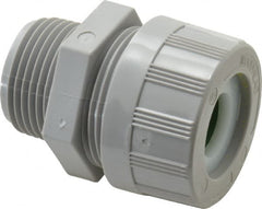 Woodhead Electrical - 14.27 to 17.45mm Capacity, Liquidtight, Straight Strain Relief Cord Grip - 1 NPT Thread, Nylon - Exact Tooling