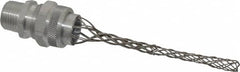 Woodhead Electrical - 6.35 to 9.53mm Capacity, Liquidtight, Straight Strain Relief Cord Grip - 1/2 NPT Thread, 4-1/2" Long, Aluminum - Exact Tooling
