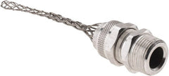 Woodhead Electrical - 6.35 to 9.53mm Capacity, Liquidtight, Straight Strain Relief Cord Grip - 3/4 NPT Thread, 5-5/8" Long, Aluminum - Exact Tooling