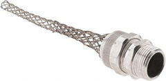Woodhead Electrical - 14.4 to 17.45mm Capacity, Liquidtight, Straight Strain Relief Cord Grip - 1 NPT Thread, 6-1/2" Long, Aluminum - Exact Tooling