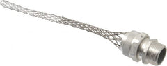 Woodhead Electrical - 15.88 to 19.05mm Capacity, Liquidtight, Straight Strain Relief Cord Grip - 1 NPT Thread, 8-1/2" Long, Aluminum - Exact Tooling