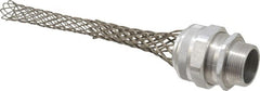 Woodhead Electrical - 25.4 to 28.58mm Capacity, Liquidtight, Straight Strain Relief Cord Grip - 1-1/4 NPT Thread, 12-1/4" Long, Aluminum - Exact Tooling