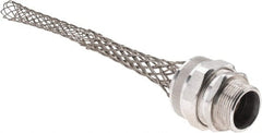 Woodhead Electrical - 31.75 to 34.93mm Capacity, Liquidtight, Straight Strain Relief Cord Grip - 1-1/4 NPT Thread, 12" Long, Aluminum - Exact Tooling