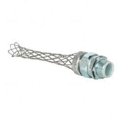 Woodhead Electrical - Liquidtight, Straight Strain Relief Cord Grip - 3/4 NPT Thread, 4-3/8" Long, Iron & Zinc-plated Steel - Exact Tooling